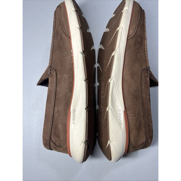 LL Bean Mens Kennebec Slip On Shoes 9 Medium Dark Earth Leather Athletic Sneaker - Picture 8 of 10